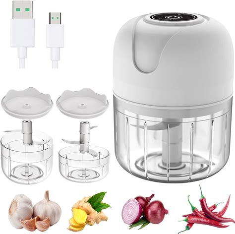 Amazon Picador El Ctrico De Ajo Mini Picador Port Til De Verduras