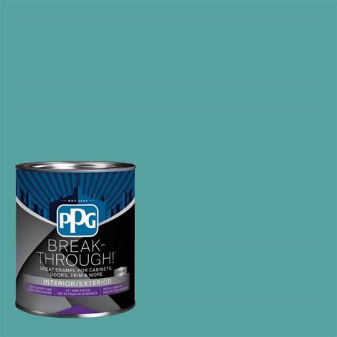 Break Through Qt Ppg Teal Bayou Semi Gloss Door Trim