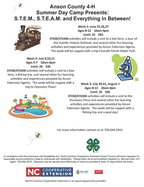 Anson County 4 H Summer Camps 2024 N C Cooperative Extension