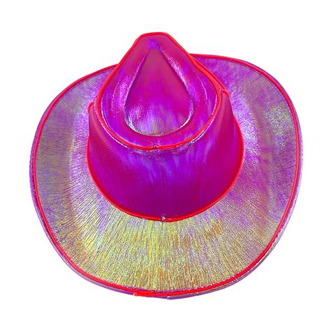 Warkul Cowgirl Hat Wireless Disco Luminous Colorful Led Glowing Light