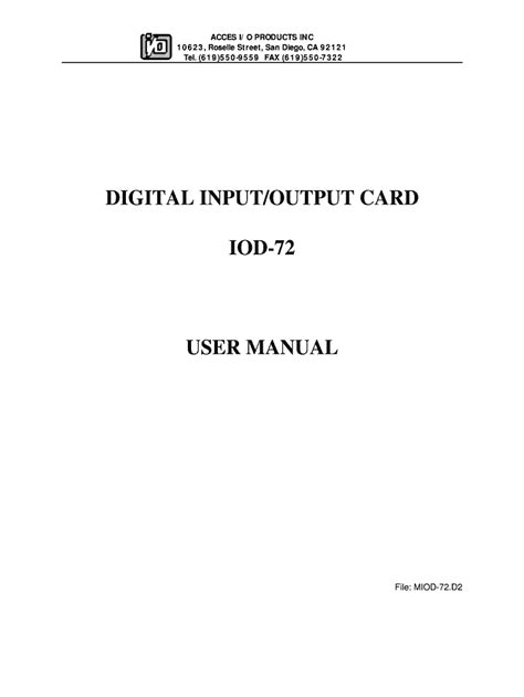 Fillable Online IOD 72 Manual Fax Email Print PdfFiller