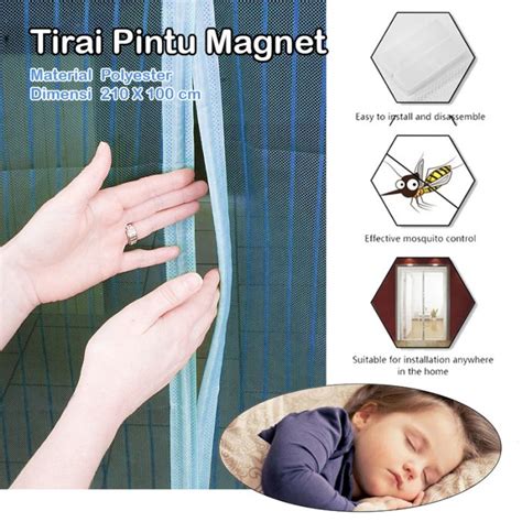 Jual Tirai Penghalang Anti Nyamuk Magnet Kusen Pintu Horden Jaring