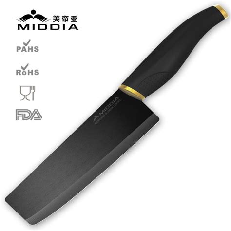 6 Inch Ceramic Knife Kitchen Cleaver In Black Blade Cleaver And