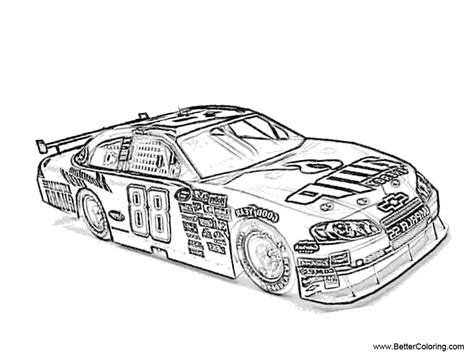 Nascar Coloring Pages Black and White - Free Printable Coloring Pages