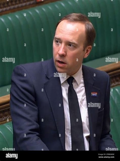 Health Secretary Matt Hancock Answering Questions In The House Of