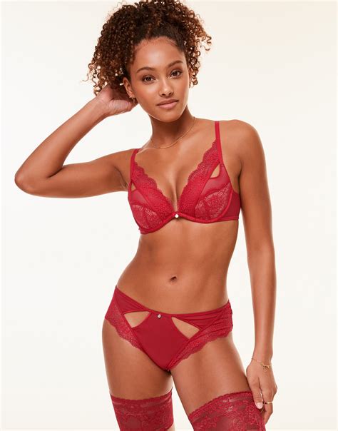 Sylvia Dark Red Push Up Plunge D D Adore Me