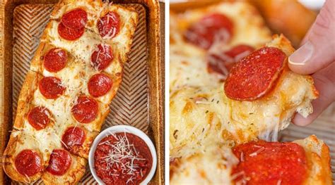 Pepperoni Cheesy Bread Recipe (Easy Snack/Appetizer) - Dinner, then Dessert