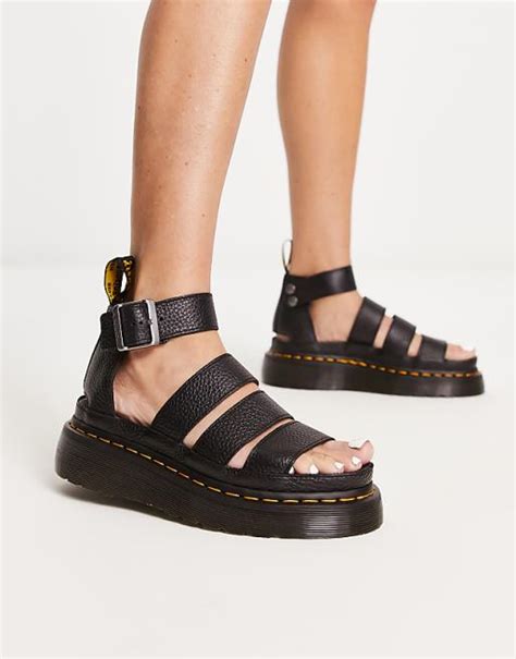 Dr Martens Clarissa Ii Quad Chunky Sandals In Black Asos