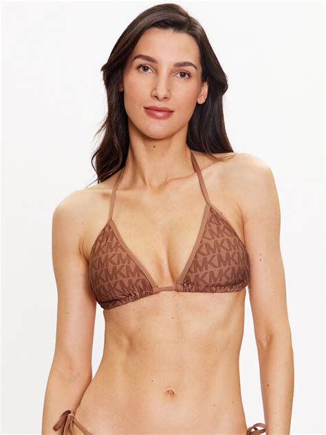 MICHAEL Michael Kors Bikini Oberteil Signature Logo MM2N505 Braun