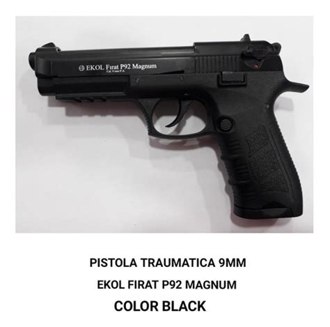 Pistola Ekol Firat P Magnum Traumatica Negra Mm Tiros Cuotas