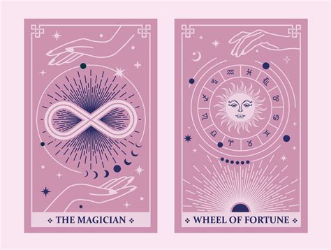 Tarot Cards The Magician And Wheel Of Fortune Celestial Tarot Cards