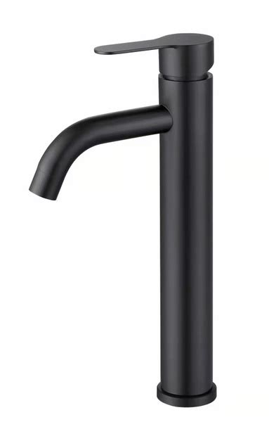 Смеситель для накладной раковины/умывальника высокий 8711Black черный ...