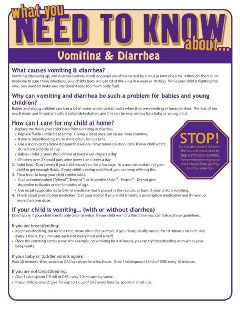 Vomiting & Diarrhea - Children's Hospital of Eastern Ontario