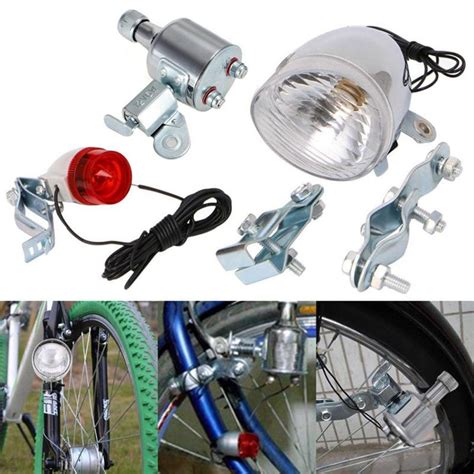 Fietsen Dynamo Aangedreven Koplamp En Achterlicht Grandado