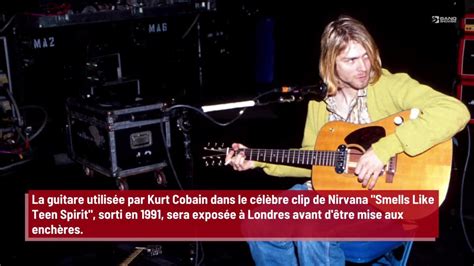 Kurt Cobain La Guitare Du Clip Smells Like Teen Spirit Va Tre