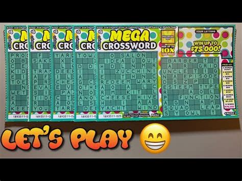 Mega Crossword K Prize Scratch Off Tickets Youtube