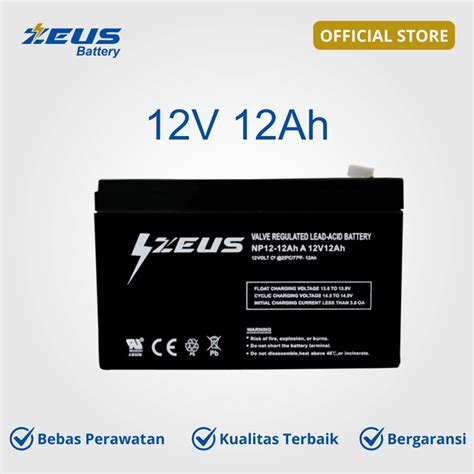 Jual Aki Sepeda Listrik Selis Zeus Battery 12V 12Ah 12V12AH MF VRLA