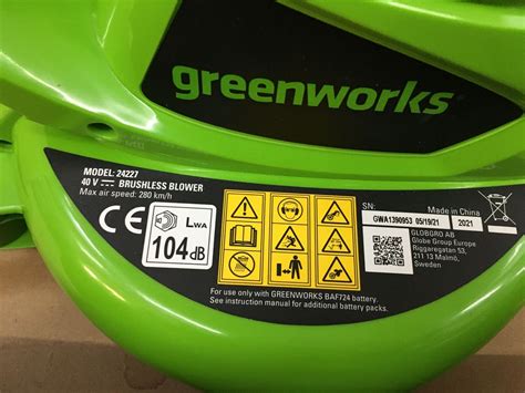 Greenworks 24227 Akku-Laubsauger &-Laubbläser 2in1 solo, 40V 280 km/h ...