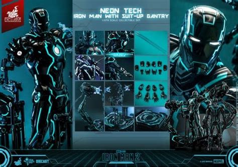 Hot Toys Neon Tech Iron Man Suit Up Gantry Sixth Scale Figure Comic Concepts