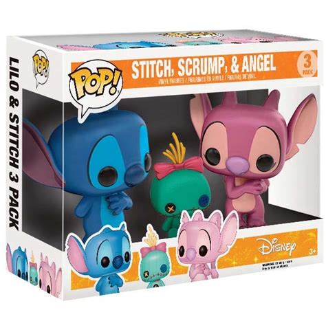 Stitch Scrump And Angel Pop Vinyl 3 Pack At Mighty Ape Nz