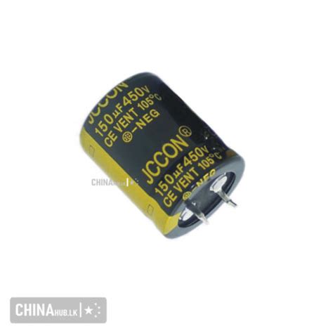 150uf 450v Electrolytic Capacitor 1 Pcs Pack Chinahub Lk