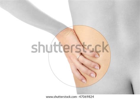 Nude Woman Behind Back Pain Concept Stock Photo 47069824 Shutterstock