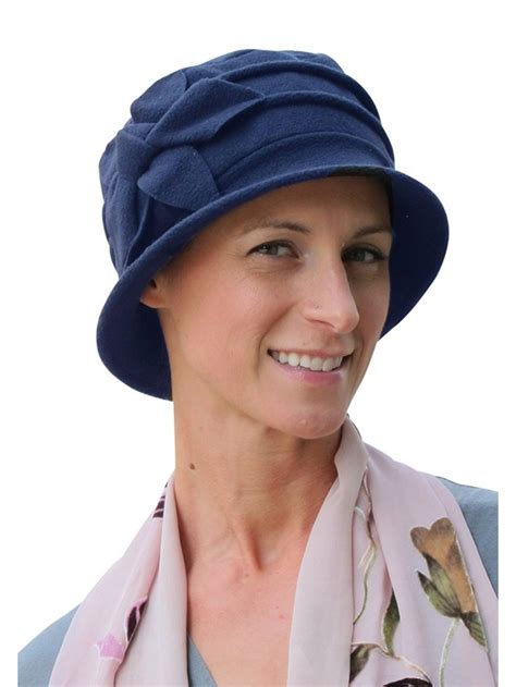 Hats Scarves And More Fleece Flower Cloche Hat For Chemo And Cancer