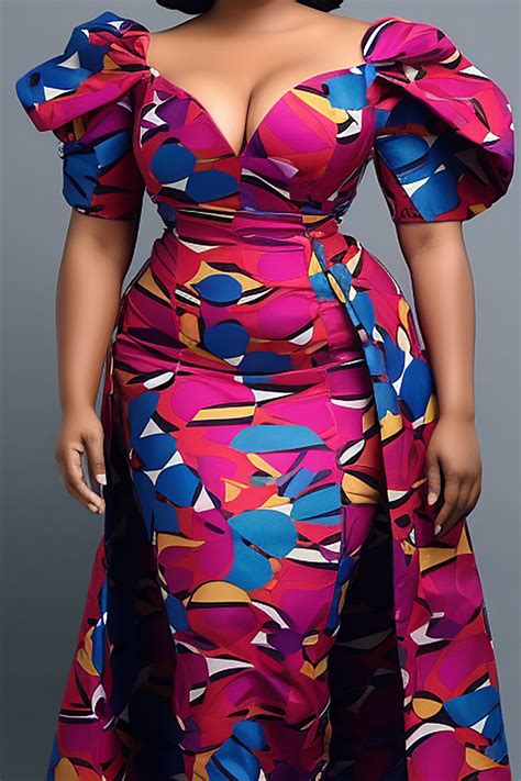 Xpluswear Design Plus Size Mother Of The Bride Elegant Magenta Ankara