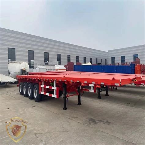 13m Flatbed Truck Flat Bed Trailer for Sale Heavy Duty 3 Axles 40FT ...