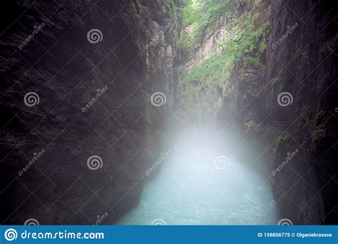 Inside The Aare Gorge A Section Of The River Aare That Carves Through