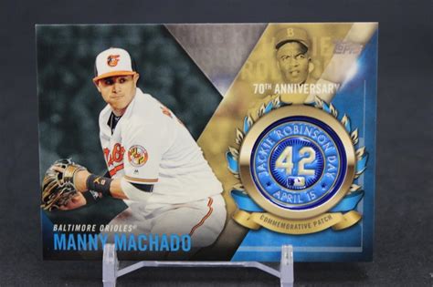 Topps Manny Machado Jackie Robinson Commemorative Patch Orioles Ebay