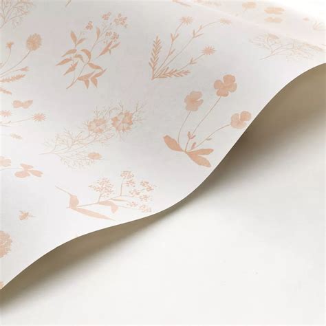 Papier peint Plante Herbier rose nude Gardens de Casadéco