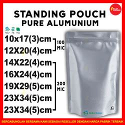 Jual Standing Pouch Pure Alumunium Foil Ziplock Kemasan Makanan