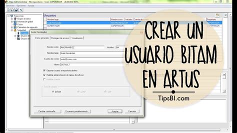 Como Crear Un Usuario En Artus Youtube