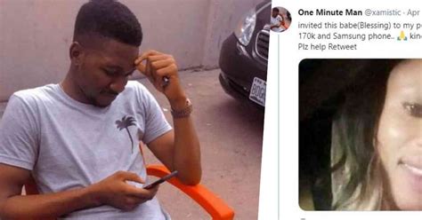 Man Cries For Help As Babe Steals N170K And Phone After Having A Nice Time Together