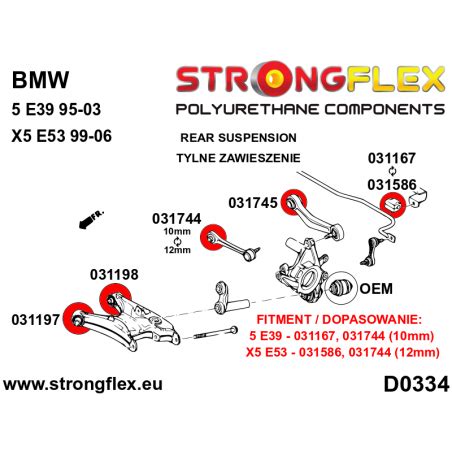 B Full Suspension Bush Kit E Sedan Polyurethane Bmw Strongflex