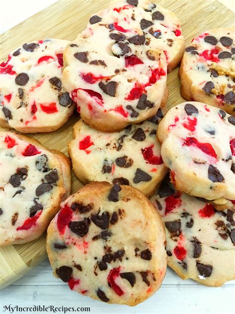 Maraschino Cherry Shortbread Christmas Cookies!