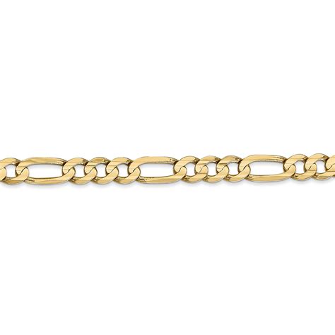 K Mm Concave Open Figaro Chain Unclaimed Diamonds