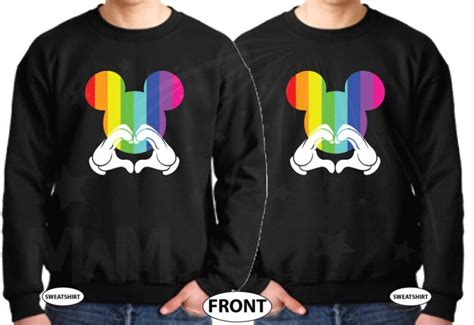 Disney Lgbt Gay Mickey Mouse Head In Rainbow Flag Colors Etsy
