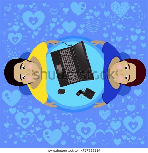 Sex Minority Concept Gay Computer Table Stock Vector Royalty Free 717283114 Shutterstock