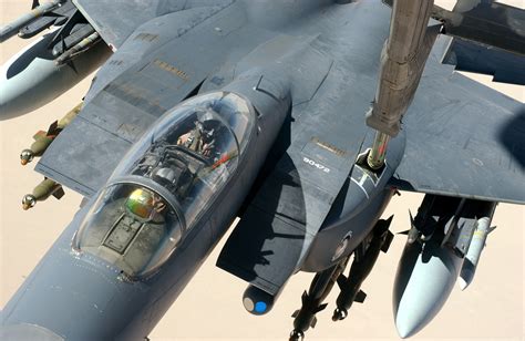 A US Air Force USAF F 15 Strike Eagle Fighter 335th Fighter Squadron