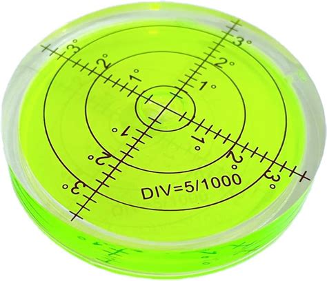 WOYISEPG Circular Bubble Spirit Levels 66x10mm Degree Marked Surface