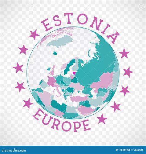 Estonia Round Logo Stock Vector Illustration Of Estonia