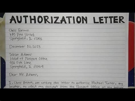 How To Write An Authorization Letter Step By Step Guide Writing