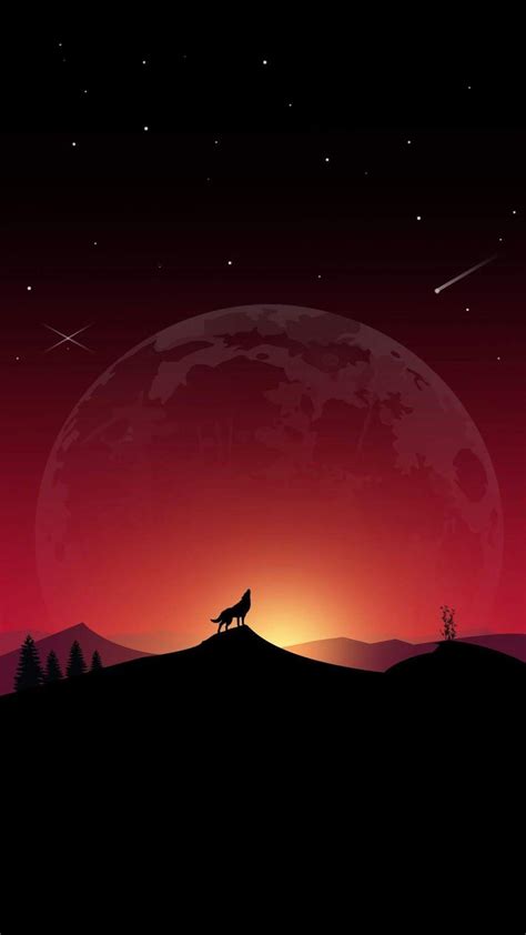 Wolf Howling Minimalist Wallpapers Wallpaper Cave