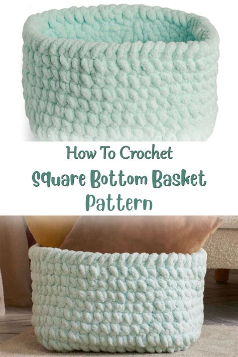 Free Crochet Square Basket Patterns In Different Sizes Diys Maker