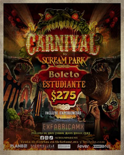 Carnival Scream Park Esto Cuesta El Boleto Para Ir Al Mejor Parque De