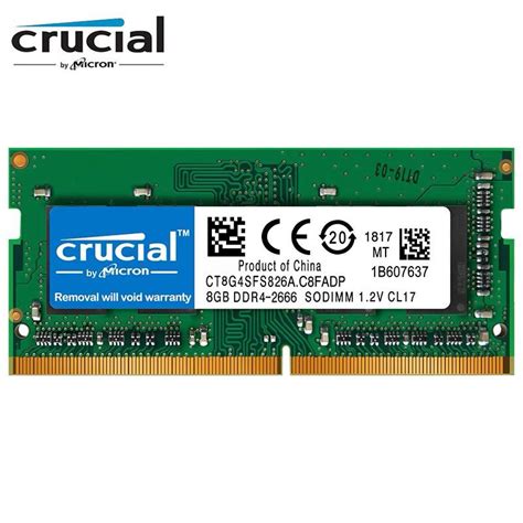Модуль оперативной памяти Crucial Ноутбук 16 ГБ 2666 МГц DDR4 SODIMM ...