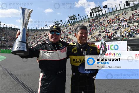 Race Winner Katsuaki Kubota JPN And Gregory Thornton GBR Celebrate