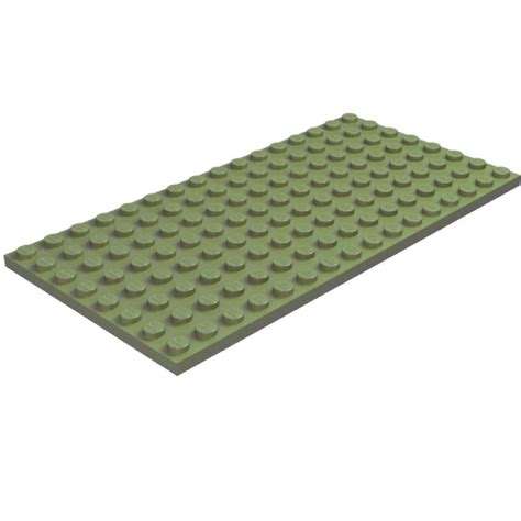 Lego Plate X Sand Green